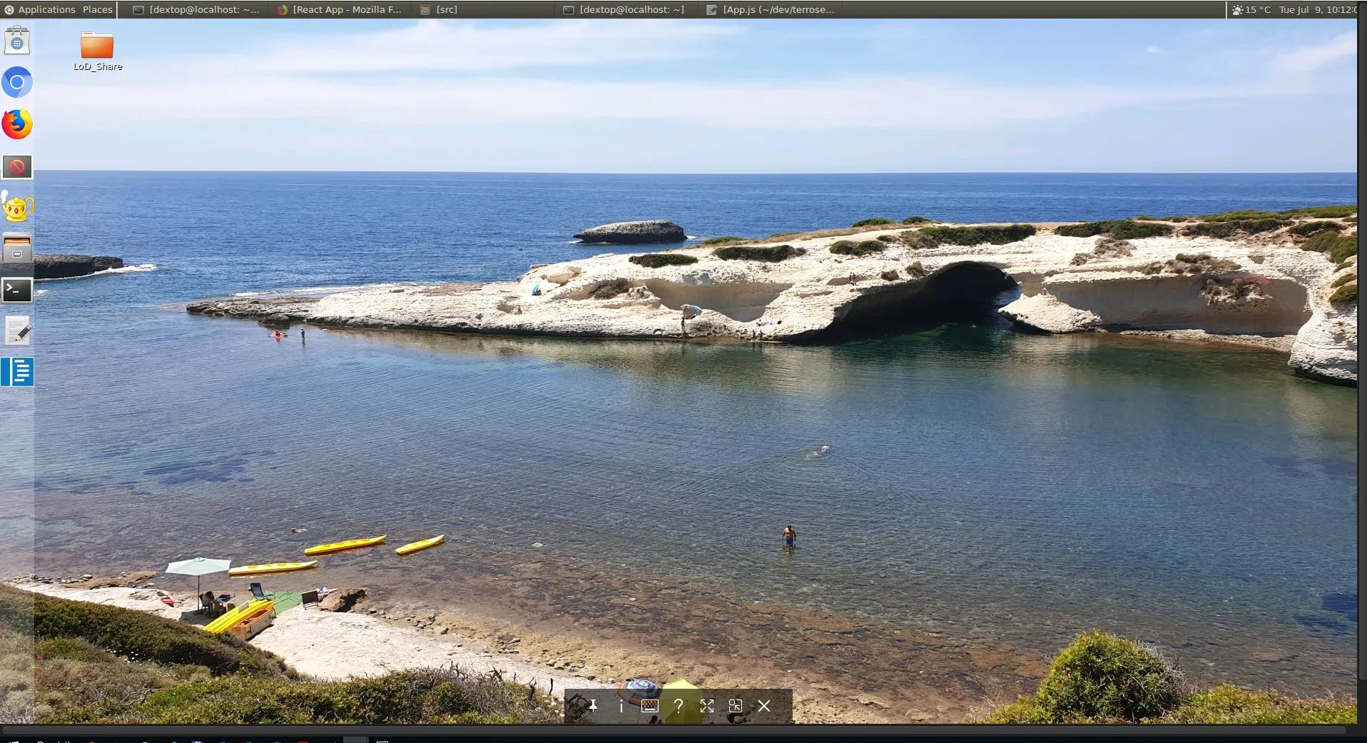 Plocha - Linux on Dex